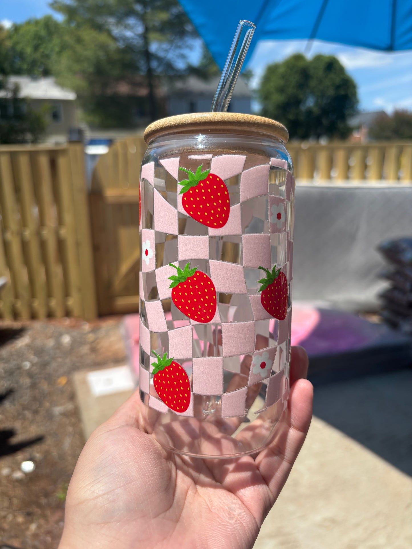 Check Berry Tumbler