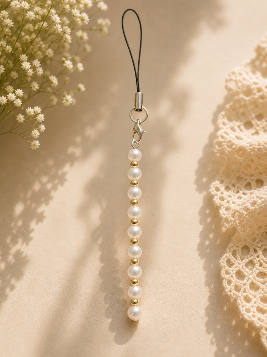 Peral Gold Phone Charm