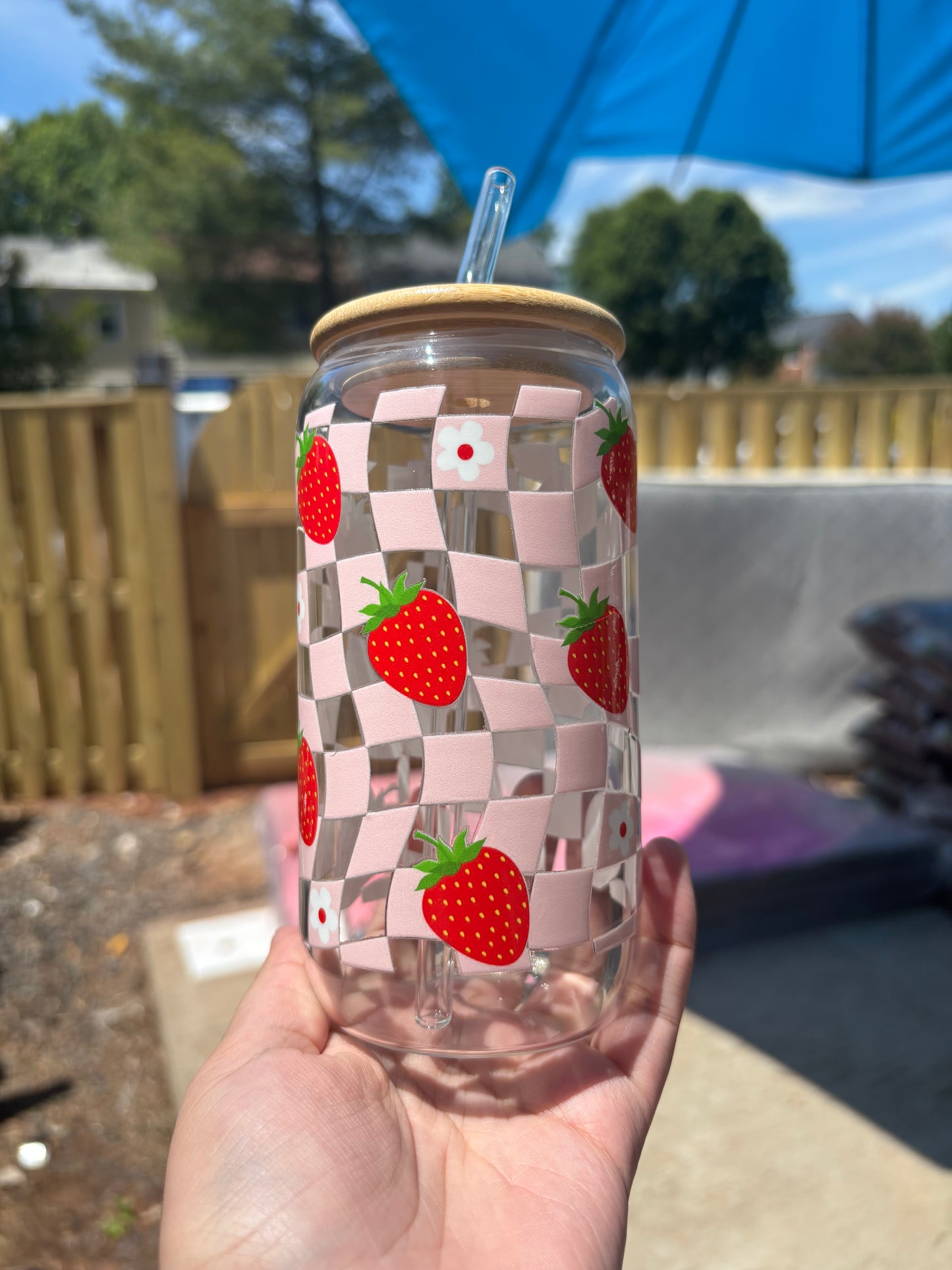 Check Berry Tumbler